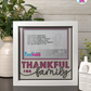Thankful For Family - Crafted Memoirs Photo Frame By Printhaws Creations, Matte White Frame In Quartz Pink, Heirloom Glory Theme (Vintage, Timeless), 8x8 Frame Holds (4R) Photo -  For Family Moments Together