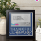 Thankful For Family - Crafted Memoirs Photo Frame By Printhaws Creations, Matte Black Frame In Sapphire Blue, Nightfall Affection Theme (Dark, Timeless), 8x8 Frame Holds (4R) Photo -  For Family Moments Together
