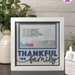 Thankful For Family - Crafted Memoirs Photo Frame By Printhaws Creations, Matte White Frame In Sapphire Blue, Nightfall Affection Theme (Dark, Timeless), 8x8 Frame Holds (4R) Photo -  For Family Moments Together
