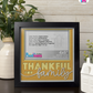 Thankful For Family - Crafted Memoirs Photo Frame By Printhaws Creations, Matte Black Frame In Topaz Yellow, Nightfall Affection Theme (Dark, Timeless), 8x8 Frame Holds (4R) Photo -  For Family Moments Together