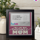 You Are One Awesome Mom - Crafted Memoirs Photo Frame By Printhaws Creations, Matte Black Frame, In A Refined Range Of Colors, 8x8 Frame Holds (4R) Photo - For Mom