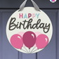 Candy Pop - Birthday Door Hanger By Printhaws Creations, 16" Round Wooden Front Door Sign, Layered Hand-Painted Entryway Decor