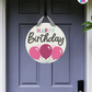 Candy Pop - Birthday Door Hanger By Printhaws Creations, 16" Round Wooden Front Door Sign, Layered Hand-Painted Entryway Decor