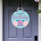 Dream Frost - Birthday Door Hanger By Printhaws Creations, 16" Round Wooden Front Door Sign, Layered Hand-Painted Entryway Decor
