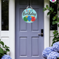Retro Quest - Birthday Door Hanger By Printhaws Creations, 16" Round Wooden Front Door Sign, Layered Hand-Painted Entryway Decor