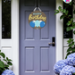 Sky Glow - Birthday Door Hanger By Printhaws Creations, 16" Round Wooden Front Door Sign, Layered Hand-Painted Entryway Decor