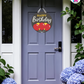 Turbo Cheer - Birthday Door Hanger By Printhaws Creations, 16" Round Wooden Front Door Sign, Layered Hand-Painted Entryway Decor