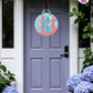 Butterfly - Easter Door Hanger By Printhaws Creations, 16" Round Wooden Front Door Sign, Layered Hand-Painted Entryway Decor