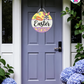 Carrots - Easter Door Hanger By Printhaws Creations, 16" Round Wooden Front Door Sign, Layered Hand-Painted Entryway Decor