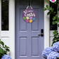 Eggs - Easter Door Hanger By Printhaws Creations, 16" Round Wooden Front Door Sign, Layered Hand-Painted Entryway Decor