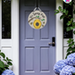 Bee - Spring Door Hanger By Printhaws Creations, 16" Round Wooden Front Door Sign, Layered Hand-Painted Entryway Decor
