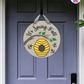Bee - Spring Door Hanger By Printhaws Creations, 16" Round Wooden Front Door Sign, Layered Hand-Painted Entryway Decor