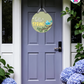 Blue Bird - Spring Door Hanger By Printhaws Creations, 16" Round Wooden Front Door Sign, Layered Hand-Painted Entryway Decor