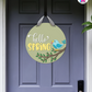 Blue Bird - Spring Door Hanger By Printhaws Creations, 16" Round Wooden Front Door Sign, Layered Hand-Painted Entryway Decor