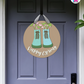 Boots - Spring Door Hanger By Printhaws Creations, 16" Round Wooden Front Door Sign, Layered Hand-Painted Entryway Decor