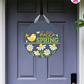 Yellow Bird - Spring Door Hanger By Printhaws Creations, 16" Round Wooden Front Door Sign, Layered Hand-Painted Entryway Decor