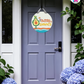 Avocado - Summer Door Hanger By Printhaws Creations, 16" Round Wooden Front Door Sign, Layered Hand-Painted Entryway Decor