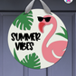 Flamingo - Summer Door Hanger By Printhaws Creations, 16" Round Wooden Front Door Sign, Layered Hand-Painted Entryway Decor