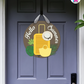 Luggage - Summer Door Hanger By Printhaws Creations, 16" Round Wooden Front Door Sign, Layered Hand-Painted Entryway Decor
