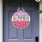 Watermelon - Summer Door Hanger By Printhaws Creations, 16" Round Wooden Front Door Sign, Layered Hand-Painted Entryway Decor