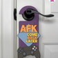 AFK. Come Back Later. – Gamer Doorknob Sign By Printhaws Creations, Wooden Room Sign With Console-Inspired Controller Accent
