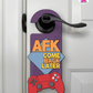 AFK. Come Back Later. – Gamer Doorknob Sign By Printhaws Creations, Wooden Room Sign With Console-Inspired Controller Accent