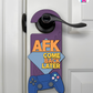 AFK. Come Back Later. – Gamer Doorknob Sign By Printhaws Creations, Wooden Room Sign With Console-Inspired Controller Accent
