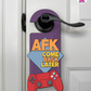 AFK. Come Back Later. – Gamer Doorknob Sign By Printhaws Creations, Wooden Room Sign With Console-Inspired Controller Accent