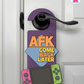 AFK. Come Back Later. – Gamer Doorknob Sign By Printhaws Creations, Wooden Room Sign With Console-Inspired Controller Accent