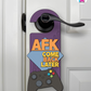 AFK. Come Back Later. – Gamer Doorknob Sign By Printhaws Creations, Wooden Room Sign With Console-Inspired Controller Accent