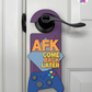 AFK. Come Back Later. – Gamer Doorknob Sign By Printhaws Creations, Wooden Room Sign With Console-Inspired Controller Accent