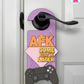 AFK. Come Back Later. – Gamer Doorknob Sign By Printhaws Creations, Wooden Room Sign With Console-Inspired Controller Accent