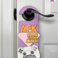 AFK. Come Back Later. – Gamer Doorknob Sign By Printhaws Creations, Wooden Room Sign With Console-Inspired Controller Accent