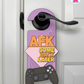 AFK. Come Back Later. – Gamer Doorknob Sign By Printhaws Creations, Wooden Room Sign With Console-Inspired Controller Accent