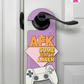 AFK. Come Back Later. – Gamer Doorknob Sign By Printhaws Creations, Wooden Room Sign With Console-Inspired Controller Accent