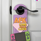 AFK. Come Back Later. – Gamer Doorknob Sign By Printhaws Creations, Wooden Room Sign With Console-Inspired Controller Accent