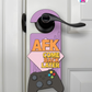 AFK. Come Back Later. – Gamer Doorknob Sign By Printhaws Creations, Wooden Room Sign With Console-Inspired Controller Accent