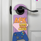 AFK. Come Back Later. – Gamer Doorknob Sign By Printhaws Creations, Wooden Room Sign With Console-Inspired Controller Accent