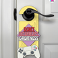 Don’t Interrupt Greatness – Gamer Doorknob Sign By Printhaws Creations, Wooden Room Sign With Console-Inspired Controller Accent