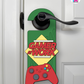 Gamer At Work – Gamer Doorknob Sign By Printhaws Creations, Wooden Room Sign With Console-Inspired Controller Accent