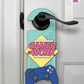 Gamer At Work – Gamer Doorknob Sign By Printhaws Creations, Wooden Room Sign With Console-Inspired Controller Accent