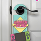 Gamer At Work – Gamer Doorknob Sign By Printhaws Creations, Wooden Room Sign With Console-Inspired Controller Accent