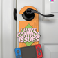 I Have Control Issues – Gamer Doorknob Sign By Printhaws Creations, Wooden Room Sign With Console-Inspired Controller Accent
