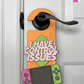 I Have Control Issues – Gamer Doorknob Sign By Printhaws Creations, Wooden Room Sign With Console-Inspired Controller Accent