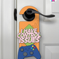 I Have Control Issues – Gamer Doorknob Sign By Printhaws Creations, Wooden Room Sign With Console-Inspired Controller Accent