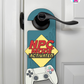 NPC Mode: Activated – Gamer Doorknob Sign By Printhaws Creations, Wooden Room Sign With Console-Inspired Controller Accent