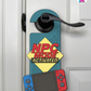 NPC Mode: Activated – Gamer Doorknob Sign By Printhaws Creations, Wooden Room Sign With Console-Inspired Controller Accent