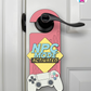 NPC Mode: Activated – Gamer Doorknob Sign By Printhaws Creations, Wooden Room Sign With Console-Inspired Controller Accent