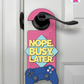 Nope. Busy. Later. – Gamer Doorknob Sign By Printhaws Creations, Wooden Room Sign With Console-Inspired Controller Accent