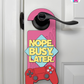 Nope. Busy. Later. – Gamer Doorknob Sign By Printhaws Creations, Wooden Room Sign With Console-Inspired Controller Accent